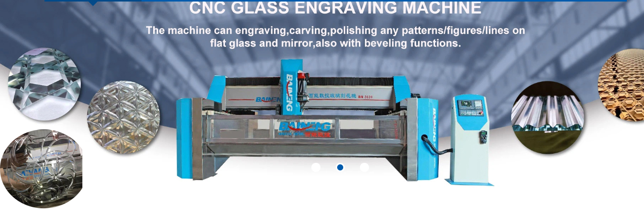 Khắc hoa văn trên gương kính bằng máy mài mặt CNC